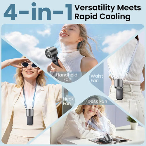 Experience Ultimate Comfort with the DIGIX 3-in-1 Portable Refrigeration Handheld Turbo Fan - 199 Speed Settings, 25,000 RPM, and 15-Hour Cooling for Travel and Indoor Use